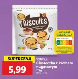Lidl Ciastka z kremem nugatowym Sondey oferta