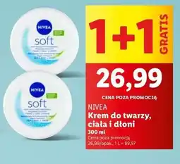 Lidl Krem do twarzy i ciała intensywnie nawilżający Nivea Soft oferta