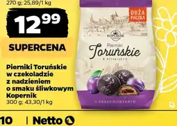 Netto Pierniki Toruńskie w czekoladzie z nadzieniem o smaku śliwkowym Kopernik oferta