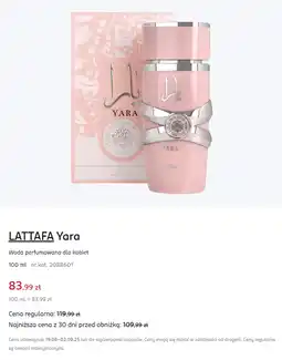 Rossmann LATTAFA Yara woda perfumowana dla kobiet oferta