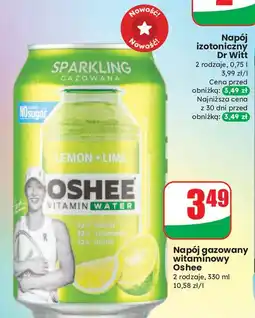 Dino Napój lemon + lime Oshee Vitamin Water oferta