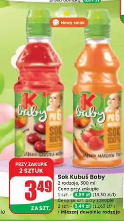 Dino Kompocik jabłko-wiśnia-cytryna Kubuś Baby oferta