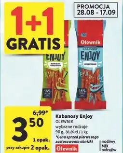 Intermarche Kabanosy wieprzowe Olewnik Enjoy! oferta
