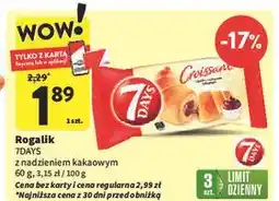Intermarche Croissant z nadzieniem o smaku kakaowym 7 Days oferta
