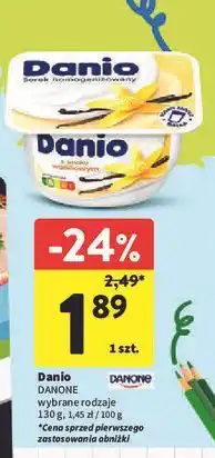 Intermarche Serek waniliowy Danone Danio oferta