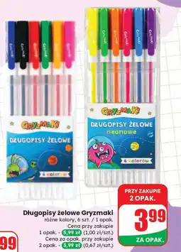 Dino Długopisy żelowe neonowe Gryzmaki oferta
