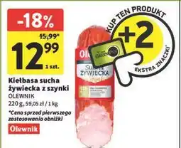 Intermarche Kiełbasa żywiecka sucha Olewnik oferta
