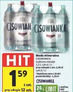 Intermarche Woda lekko gazowana Cisowianka oferta