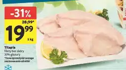 Intermarche Tilapia bez skóry 30% glazury oferta