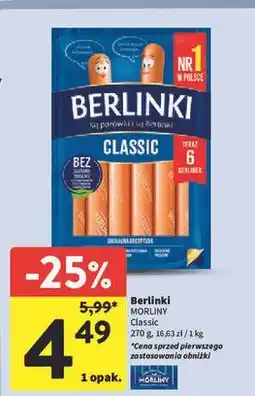 Intermarche Parówki classic Morliny Berlinki oferta