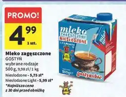 Intermarche Mleko zagęszczone niesłodzone light Gostyń oferta