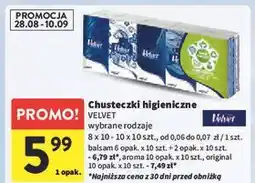 Intermarche Chusteczki higieniczne mięta Velvet Aroma oferta