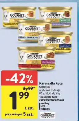 Intermarche Karma dla kota królik Purina Gourmet Gold oferta