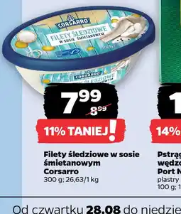 Netto Filety śledziowe w sosie śmietanowym Corsarro oferta