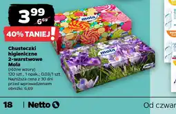Netto Chusteczki higieniczne 2-warstwowe Mola oferta
