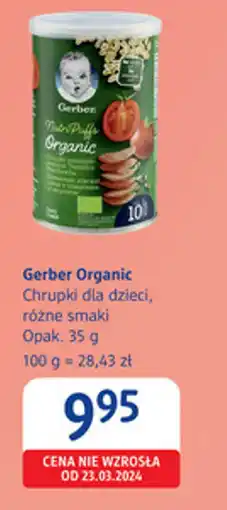 dm drogerie markt Gerber Organic Chrupki dla dzieci oferta