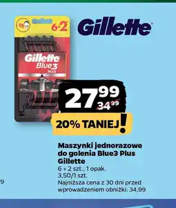 Netto Maszynki jednorazowe do golenia Blue3 Plus Gillette oferta
