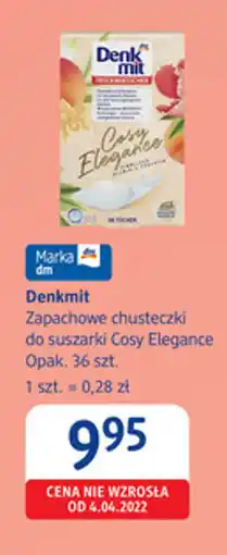 dm drogerie markt Denkmit zapachowe chusteczki do suszarki cosy elegance oferta