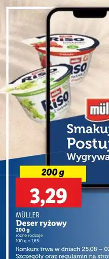 Lidl Deser ryżowy Riso Müller oferta