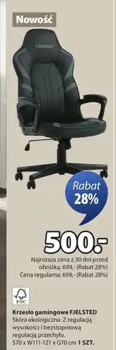 JYSK Krzesło gamingowe oferta