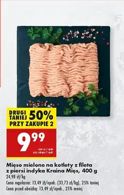 Biedronka Mięso mielone na kotlety z fileta z piersi indyka Kraina Mięs oferta