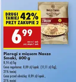 Biedronka Pierogi z mięsem Nasze Smaki oferta