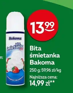 Żabka Śmietanka Bita śmietanka Bakoma oferta