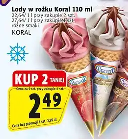 Prim Market Lody w rożku Koral różne smaki oferta