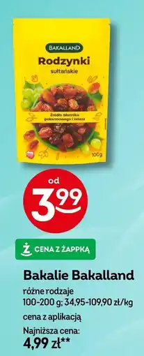 Żabka Rodzynki Bakalland sułtańskie oferta
