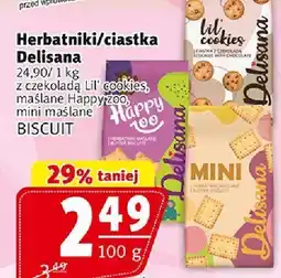 Prim Market Herbatniki/ciastka Delisana z czekoladą, li'l cookies, maślane, happy face, mini maślane BISCUIT oferta