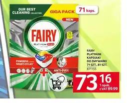 Selgros Kapsułki do zmywarki Fairy oferta