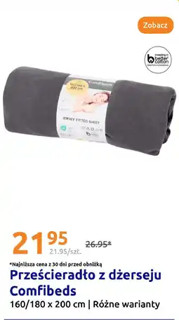Action Prześcieradło z dżerseju Comfibeds oferta