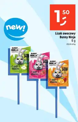 Dealz Lizak owocowy Bunny Ninja różne rodzaje oferta