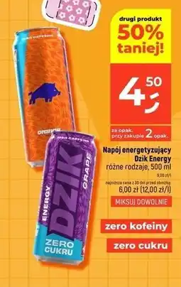 Dealz Napój energetyczny zero kofeiny orange Wk Dzik oferta