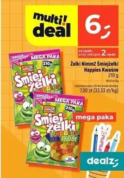 Dealz Żelki kwaśne Nimm2 Śmiejżelki Happies oferta