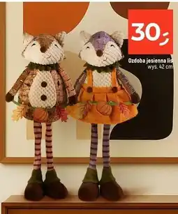 Dealz Ozdoba jesienna lis 42 cm oferta