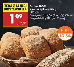 Biedronka Bułka 100% z mąki żytniej oferta