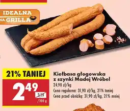 Biedronka Kiełbasa głogowska z szynki Madej Wróbel oferta