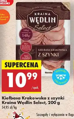 Biedronka Kiełbasa Krakowska z szynki Kraina Wędlin Select oferta
