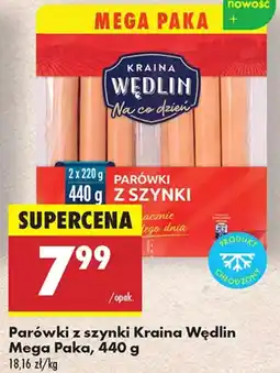 Biedronka Parówki z szynki Kraina Wędlin Mega Paka oferta