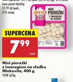 Biedronka Mini pierożki z twarogiem na słodko Mlekovita oferta