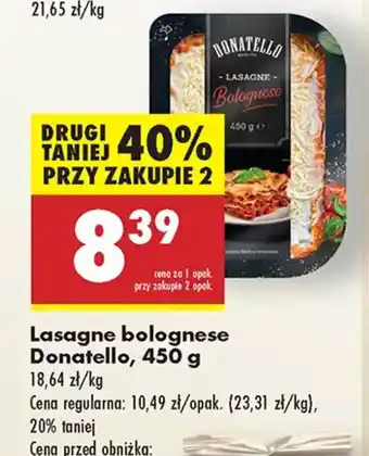 Biedronka Lasagne bolognese Donatello oferta