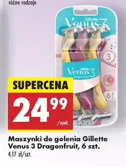 Biedronka Maszynki do golenia Gillette Venus 3 Dragonfruit oferta