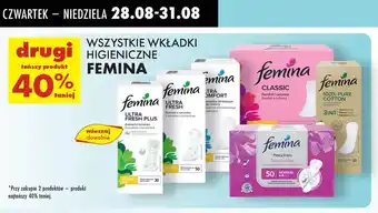 Biedronka Wkładki higieniczne Femina oferta
