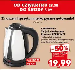 Kaufland Czajnik elektryczny Esperanza Roraima TKK102X/S oferta