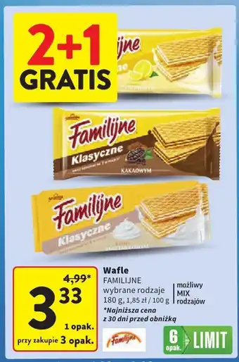 Intermarche Wafle Familijne klasyczne oferta