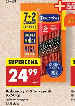 Biedronka Kabanosy drobiowe/wieprzowe Tarczyński oferta