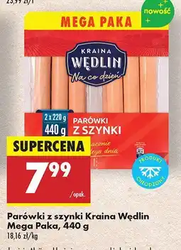 Biedronka Parówki z szynki Mega Paka Kraina Wędlin oferta