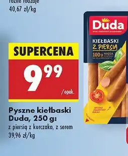 Biedronka Kiełbaski z serem Duda oferta