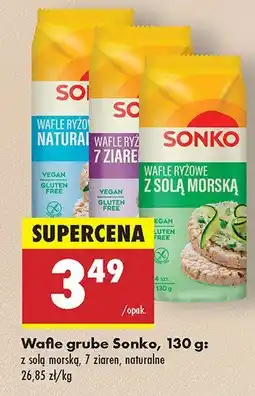 Biedronka Wafle grube z solą morską, z ziaren, naturalne Sonko oferta
